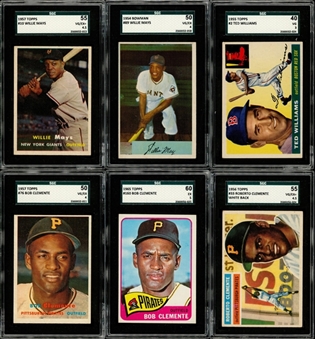 1954-1965 Topps and Bowman Hall of Famers SGC-Graded Collection (6 Different)
